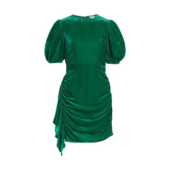 Rhode 'Pia' Green Velvet Mini Dress Size 2 - Picture 1 of 5